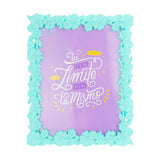 Portarretratos con Diseño de Flores color Aqua, 20x15cm