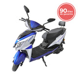 Motocicleta Eléctrica Kiwo E-Bike ZL color Azul con Blanco