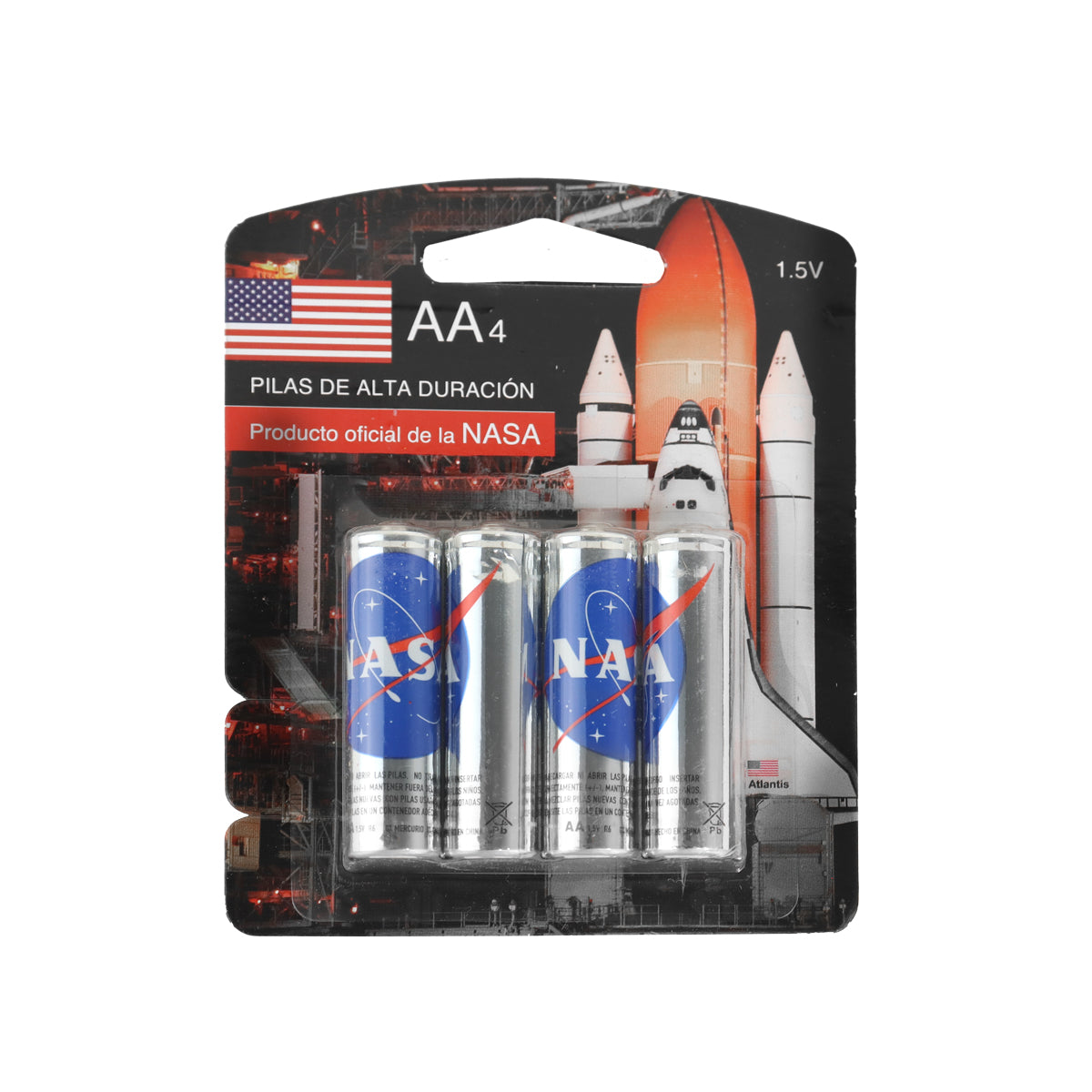 Pilas AA de Alta Duración, NASA, 4 pzas