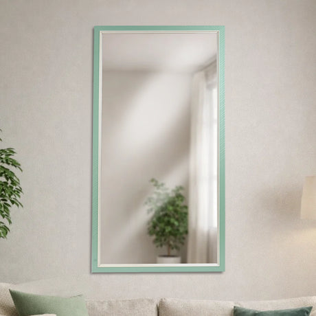 Espejo, Rectangular, Color Verde