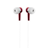Audífonos Alámbricos color Blanco con Rojo