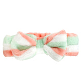 Diadema Facial con Moño para Dama, color Blanco con Verde