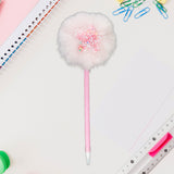 Bolígrafo con Pompón y Estrella color Rosa