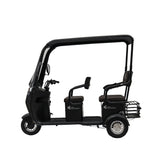 Kiwo, Triciclo Eléctrico con Techo, Modelo BTY002, Color Negro