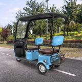 Kiwo, Triciclo Eléctrico con Techo, Modelo BTY002, Color Azul Cielo
