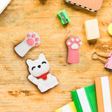 Goma de borrar en forma de gatito y patitas, Studentz 4 pzas