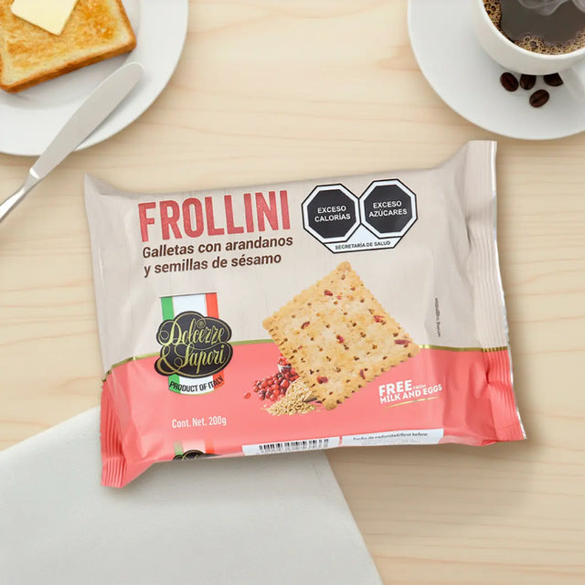 Galletas Arándano y Semillas de Sésamo, Frollini, 200 gr
