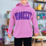 Sudadera Infantil de Forro Polar con Capucha, color Rosa