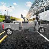 Kiwo, Triciclo Eléctrico para Pasajeros, Modelo BTY003, Color Gris