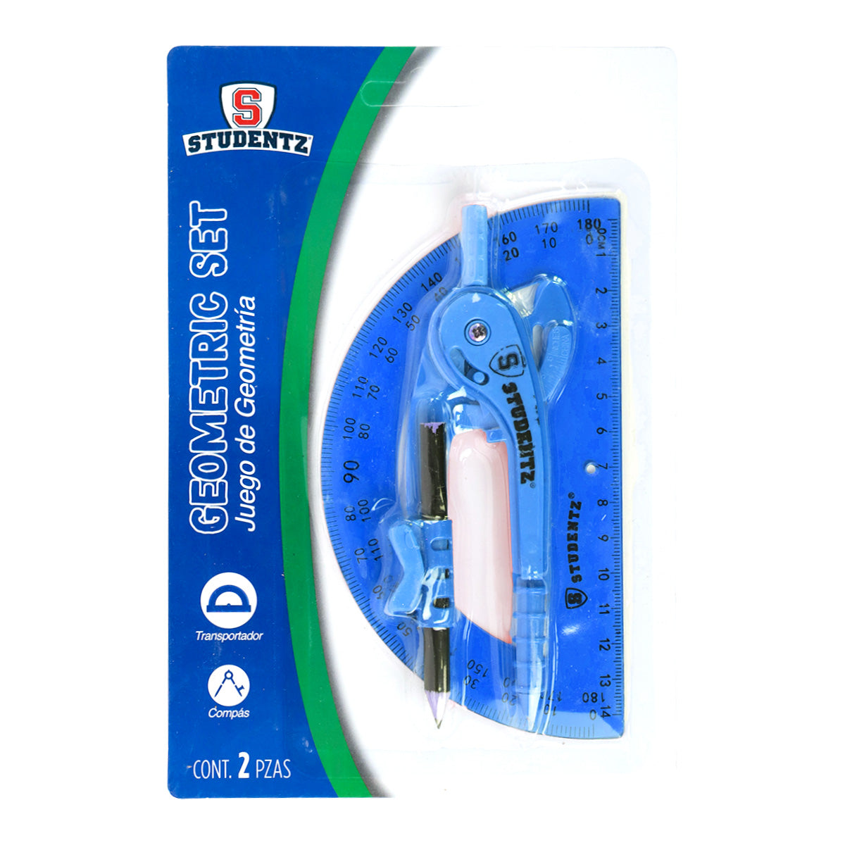 Juego Geométrico Básico, Color Azul, 2 pzas