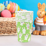 Vasos de Papel con Diseño de Pascua, color Verde