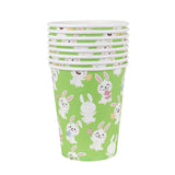 Vasos de Papel con Diseño de Pascua, color Verde