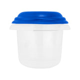 Recipiente Hermético Transparente, Tapa Azul 500 ml