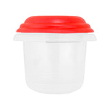 Recipiente Hermético Transparente, Tapa Roja 500 ml