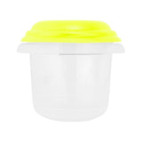 Recipiente Hermético Transparente, Tapa Amarilla 500 ml