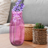 Florero de Cristal color Morado, 9x21cm