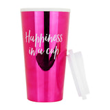 Vaso de Plástico para Café, color Fucsia 500ml