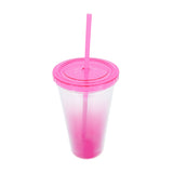 Vaso de Plástico con Tapa, color Fucsia