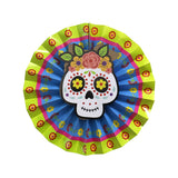 Decoración Colgante de Papel con Diseño de Catrina color Blanco