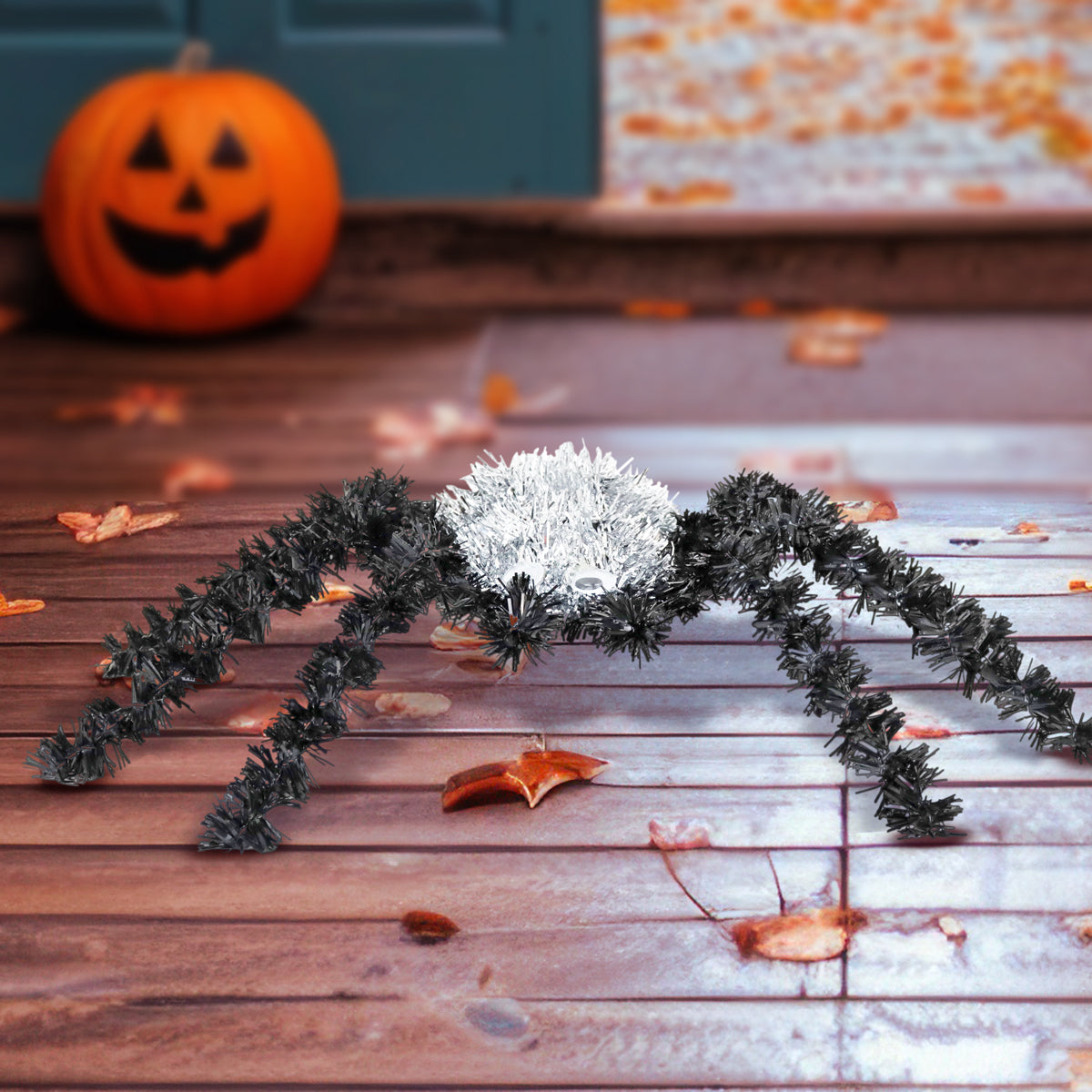 Araña, Tinsel, Color Plata