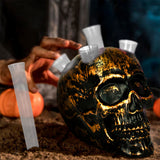Calavera con Shots, Color Negro y Dorado