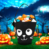 Cubeta de Fieltro con Diseño de Gatito para Dulces