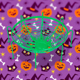 Bowl, Diseño de Telaraña y Arañas, Color Verde