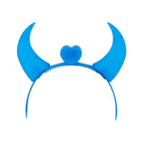 Diadema con Cuernos de Diablito color Azul Rey para Disfraz