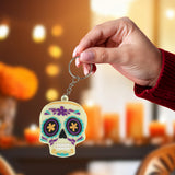 Llavero con Forma de Calavera, color Morado