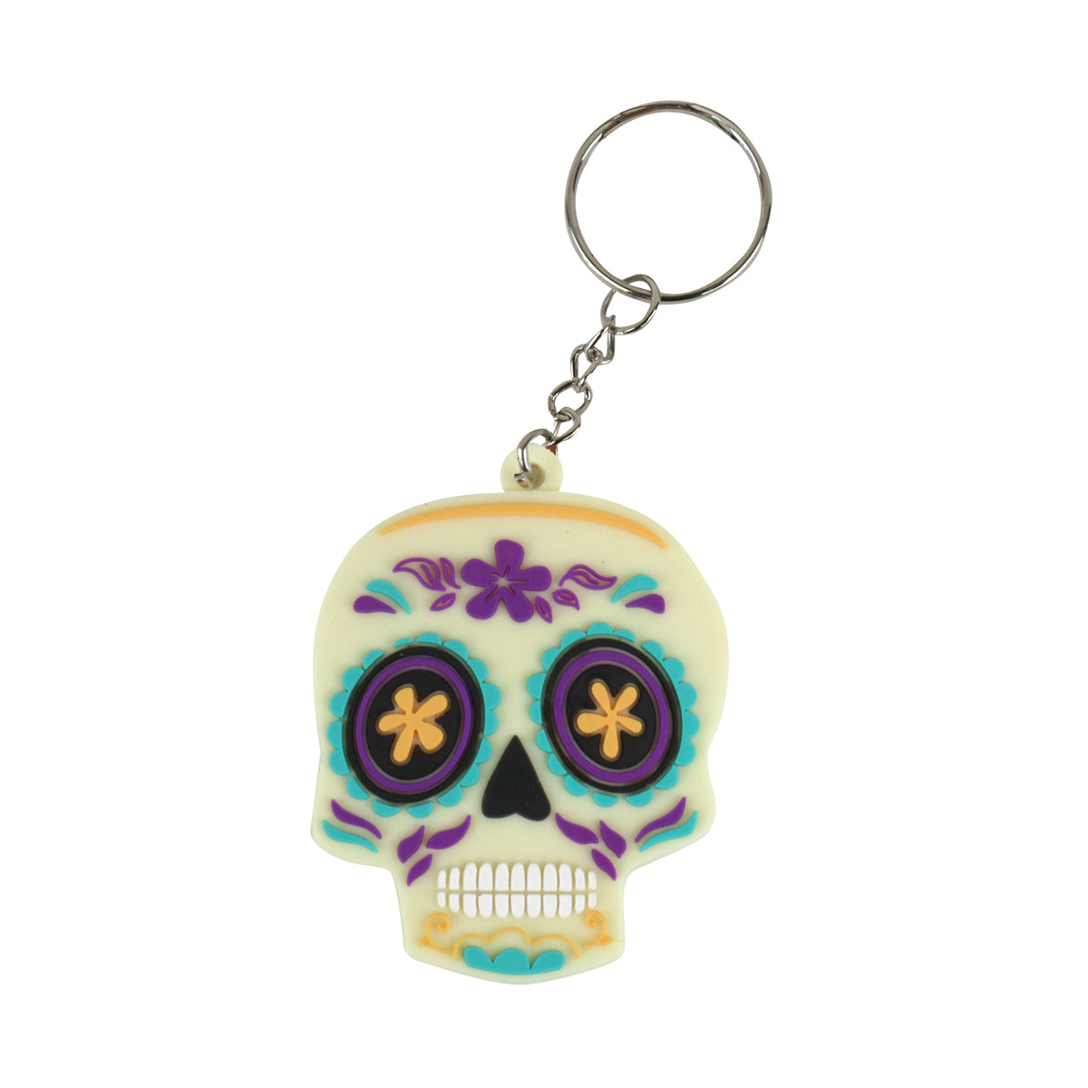 Llavero con Forma de Calavera, color Morado