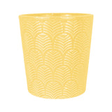 Maceta con Diseño Textura, Cerámica, Color Amarillo