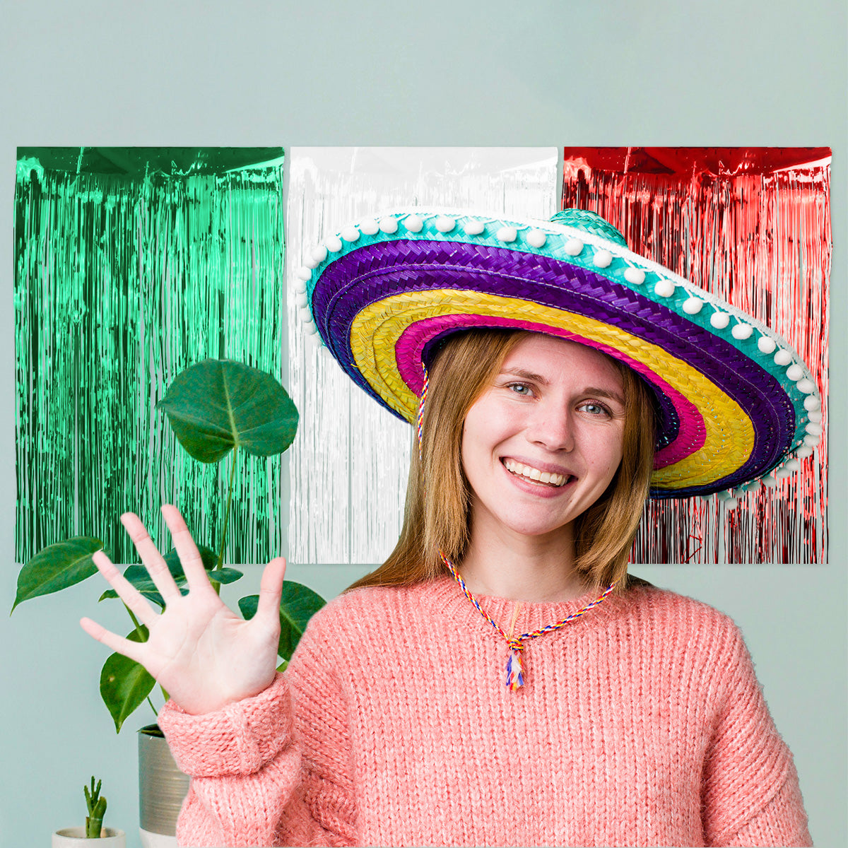 Decoración Metálica color Verde para Fiestas Patrias