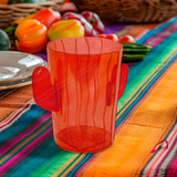 Vaso, Forma Cactus, Color Rojo, 500 ml