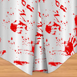 Mantel, Plástico, Color Blanco con Simulación de Sangre