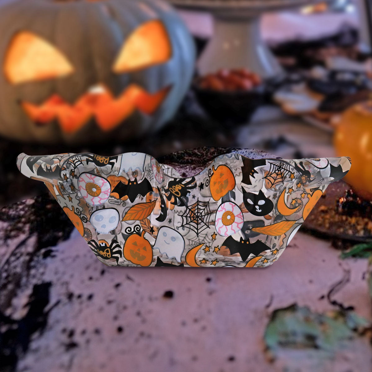 Bowl de Acrílico con Diseño de Halloween