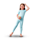 Conjunto de Blusa y Pantalón para Niña, color Turquesa