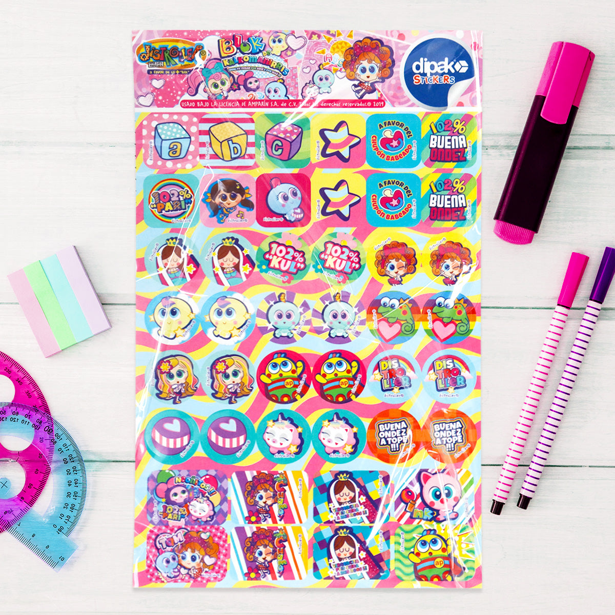 Planilla de Stickers con Diseño Distroller