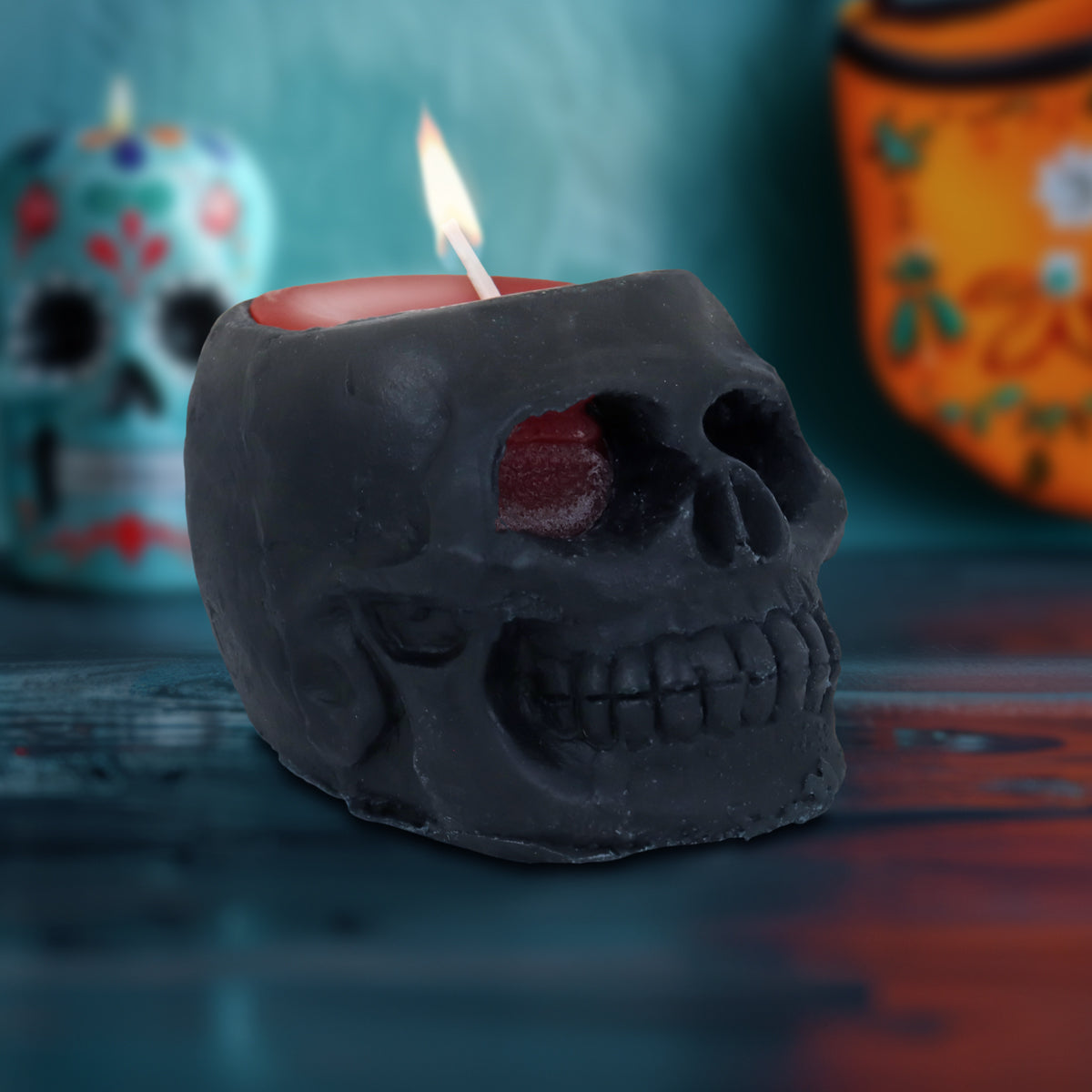 Calavera, Vela, Color Negro