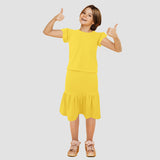 Conjunto de Blusa con Falda para Niña, color Amarillo
