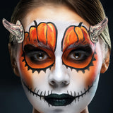 Cuernos de Latex para Disfraz de Halloween, color Crema