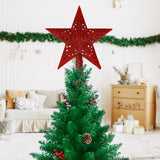 Estrella de Árbol, Glitter, Color Rojo
