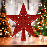 Estrella de Árbol, Glitter, Color Rojo
