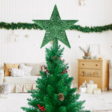 Estrella de Árbol, Glitter, Color Verde