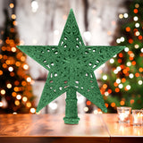 Estrella de Árbol, Glitter, Color Verde