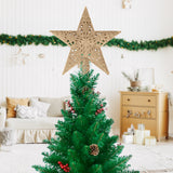 Estrella de Árbol, Glitter, Color Dorado