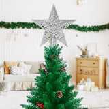 Estrella, Punta de Árbol de Navidad, Color Plata