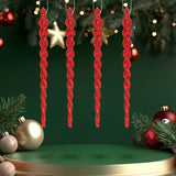 Ornamentos Navideños en Forma de Espiral, 8 pzas, Color Rojo