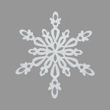 Copo de Nieve, Ornamento Jumbo con Glitter, Color Blanco