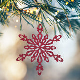 Copo de Nieve, Ornamento Jumbo con Glitter, Color Morado
