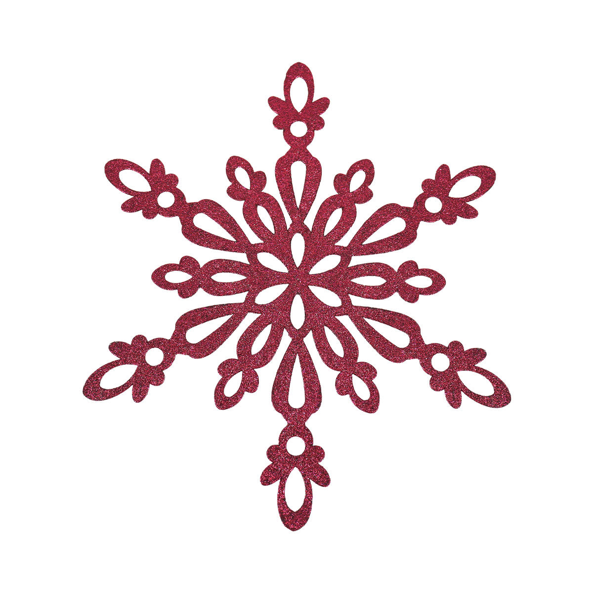 Copo de Nieve, Ornamento Jumbo con Glitter, Color Morado